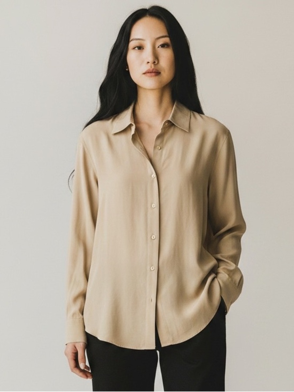 Coldwater Creek Tan Button up